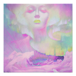 Poster Aurora par Clive Henry pastels roses