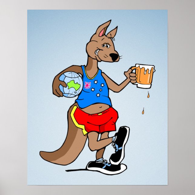 Poster aussie kangourou (Devant)