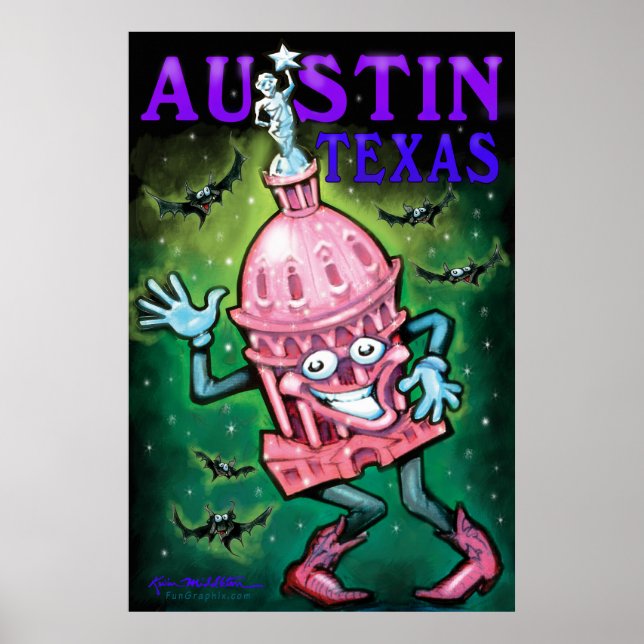 Poster Austin Texas (Devant)