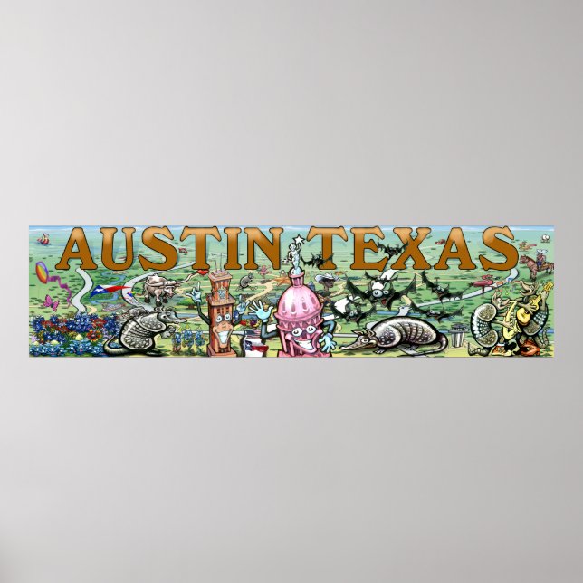 Poster Austin Texas (Devant)