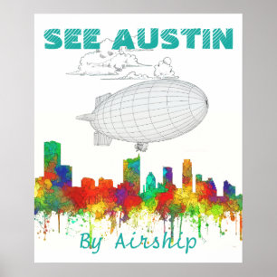 Poster Austin Texas Skyline-SG