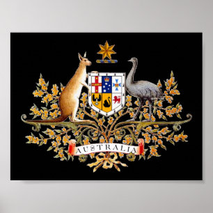 Poster Australian Coat of Arms Print