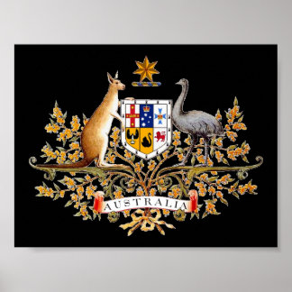 Poster Australian Coat of Arms Print
