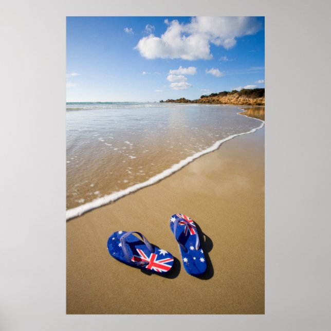 Poster Australian Flag Thongs | Pays de Galles du Sud (Devant)