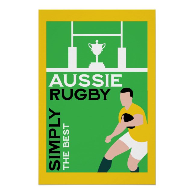 Poster Australie Rugby Fan Art (Devant)