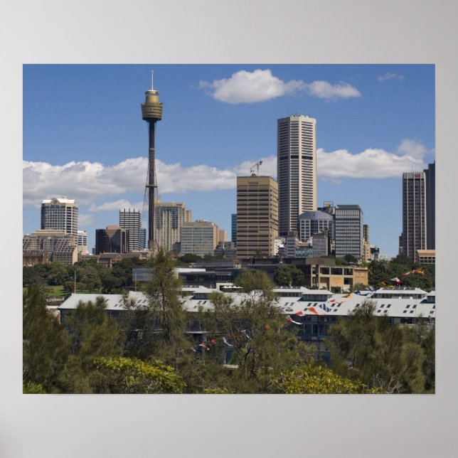 Poster Australie, Sydney, Potts Point. Skyline de Sydney. (Devant)
