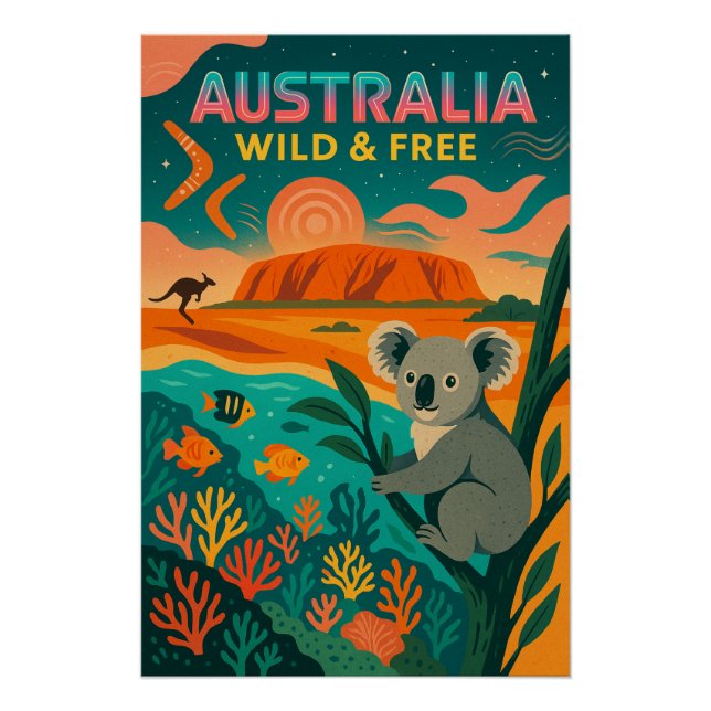 Poster Australie - Wild & Free 2025 (Devant)