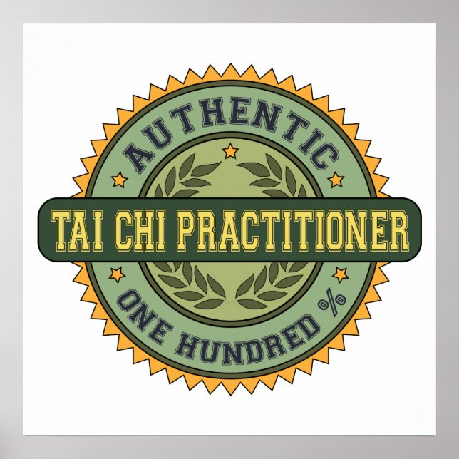 Poster Authentique Praticien Tai Chi (Devant)
