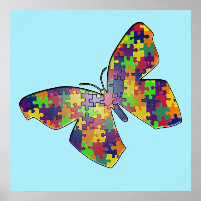 Poster Autism Puzzlefly (Devant)