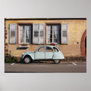 Poster auto Citroen vintage