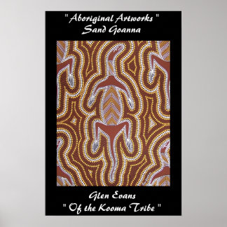 Poster autochtone, impression de sable GOANNA