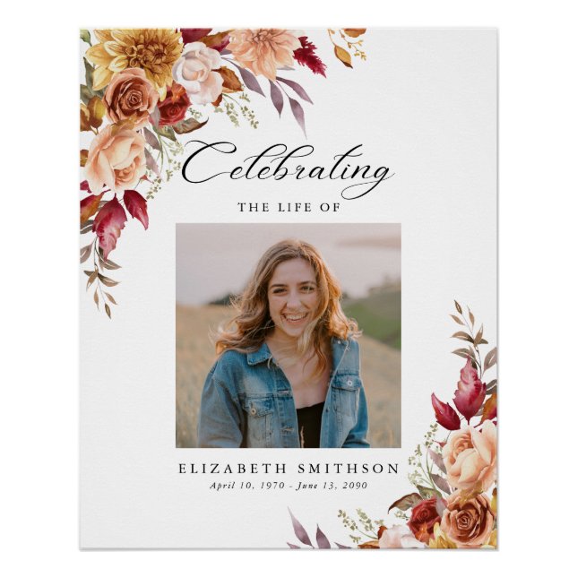 Poster Automne Programme funéraire d'automne Photo Ordre  (Devant)