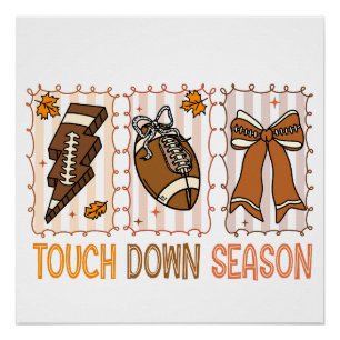 Poster Automne Vintage Football Jour