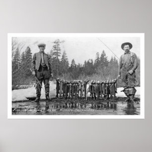Poster Automnes de Klamath de pêche, cru de l'Orégon