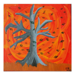 Poster "Automne's Fall" Peinture acrylique 20x20