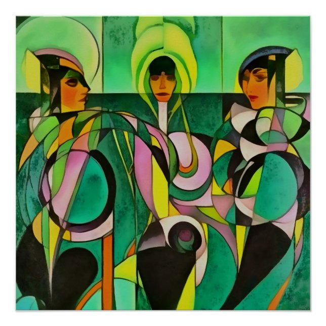 Poster Autonomisation égale équité Art Abstrait (Devant)