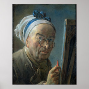 Poster Autoportrait avec un chevalet, c.1775-79