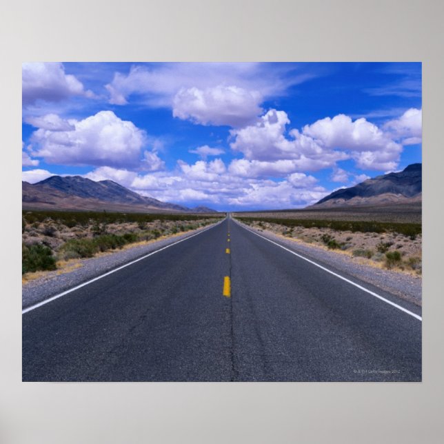 Poster Autoroute À Travers Death Valley, Californie (Devant)