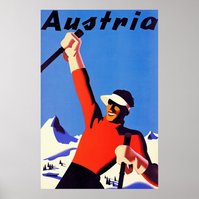 Poster Autriche ~ Vintage voyage (Devant)
