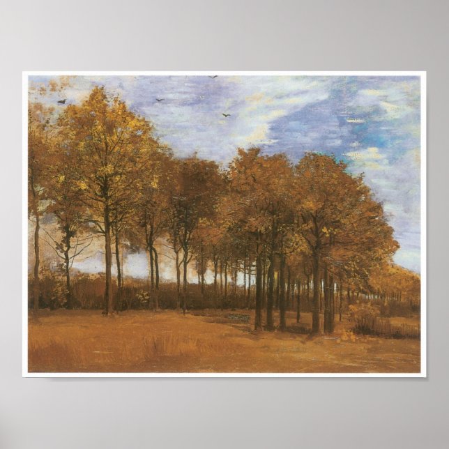 Poster Autumn Landscape Trees (Devant)