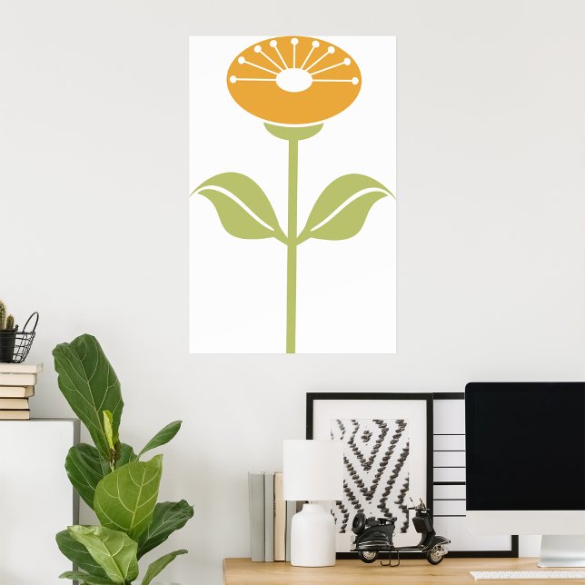 Poster aux fleurs orange (Créateur téléchargé)