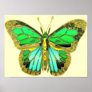 Poster aux papillons