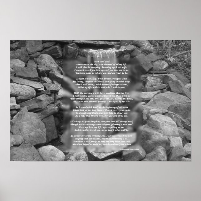 Poster aux parents de la mariée (de la mariée) (Devant)