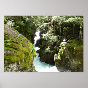 Poster Avalanche Gorge II dans le parc national de Glacie