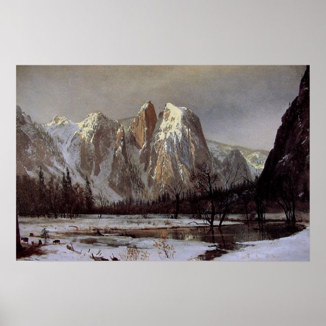 Poster Avec Albert Bierstadt Peinture (Devant)