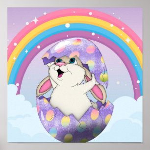 Poster avec arc-en-ciel