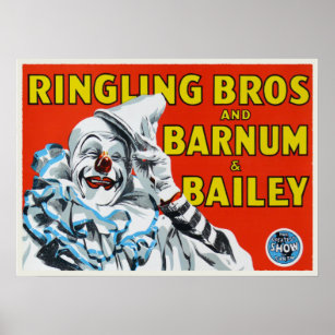 Poster avec Clown de cirque Vintage