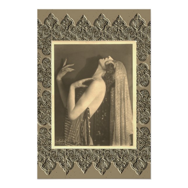 Poster avec danseuse Vintage (Devant)