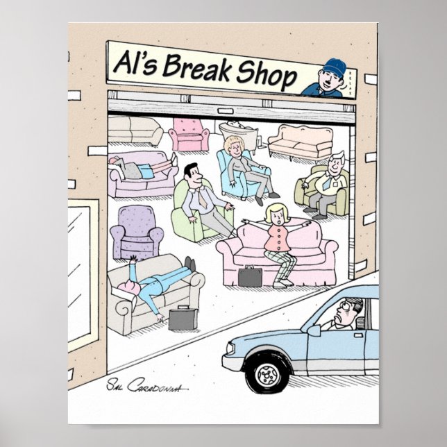 Poster Avec Dessin Mécanique Par Sal Caradonna (Devant)