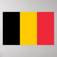 Poster avec Drapeau de Belgique