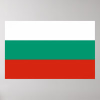 Poster avec Drapeau de Bulgarie