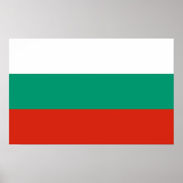 Poster avec Drapeau de Bulgarie (Devant)