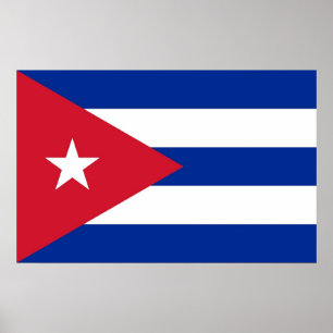 Poster avec Drapeau de Cuba