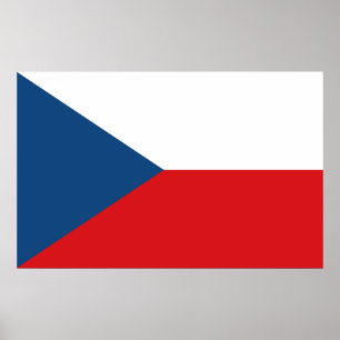 Poster avec Drapeau de Czechia