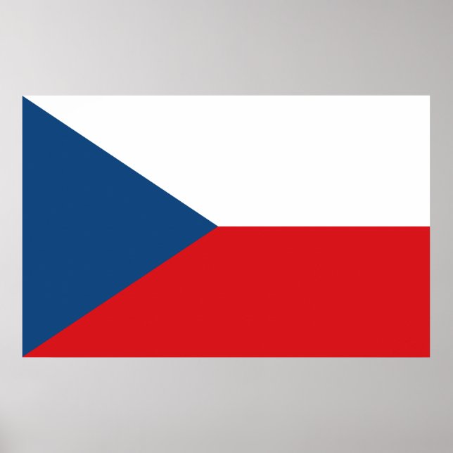 Poster avec Drapeau de Czechia (Devant)