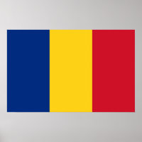 Poster avec Drapeau de Roumanie