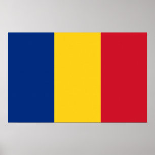 Poster avec Drapeau de Roumanie