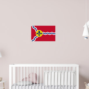 Poster avec Drapeau de Saint-Louis, Missouri