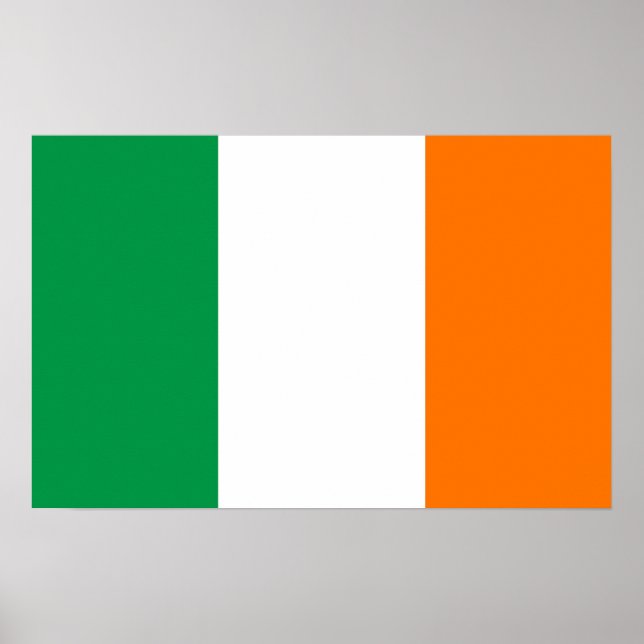 Poster avec Drapeau d'Irlande (Devant)