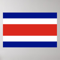 Poster avec Drapeau du Costa Rica