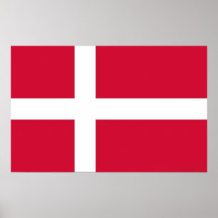 Poster avec Drapeau du Danemark