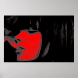 Poster avec fille Cool Version imprimable Deux