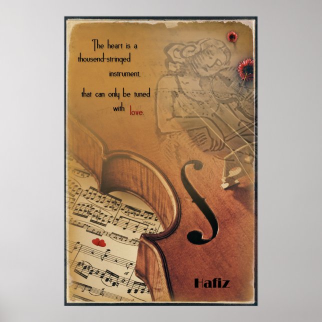Poster avec Hafiz - thousend-string instrument (Devant)