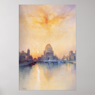 Poster Avec La Peinture Mondiale Foire De Chicago 