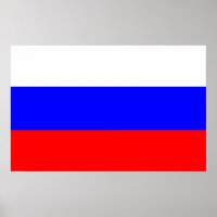 Poster avec le drapeau de la Russie