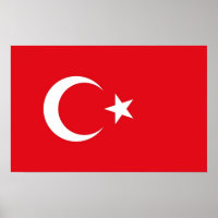 Poster avec le drapeau de la Turquie